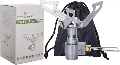 Titanium Mini Gas Burner Ultralight Furnace Camping Stove With Pouch Backpacking • $29.08