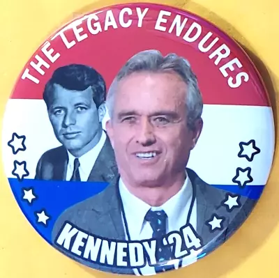 2024 Robert F. Kennedy JR. For President Campaign Button With RFK  Sr. 2.25  • $3.25