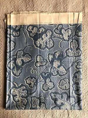 Colefax & Fowler - Leaf Damask 1992 -Linen Blend -Vintage Fabric - 88 In X 56 In • £90