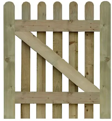 £73.75 • Buy Garden Cottage Picket Gate Wooden Side Gate Front Gate Palisade Pickett Rounded