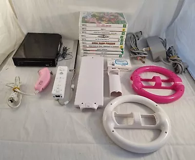 Big Nintendo Wii Console Bundle Remotes Games & Accessories READY TO PLAY • $145.99
