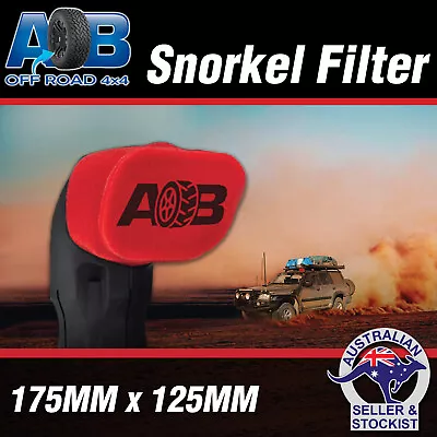 RED AOB Snorkel Sock Pre Filter Cleaner 4  175x125mm Ram Head Cover Air Filter • $23.50