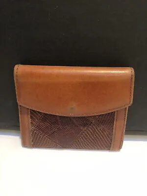 Vintage Small Bosca Brown Leather Card Holder With Flaw • $9.98