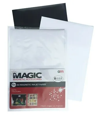 Magnetic Photo Inkjet Paper Matte X 10 Sheets Print Photograph Fridge Magnets • £10.97