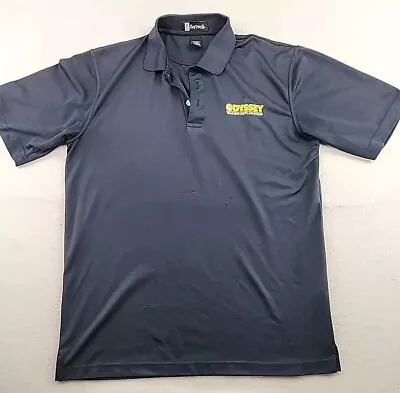 Odyssey Marine Exporation Logo Polo Shirt Mens Medium Black Polyester • $16.19