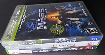 Mass Effect 1 2 3 Trilogy Xbox 360 CIB Tested • $8.39