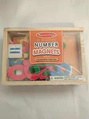 Melissa & Doug 37 Wooden Number Magnets In A Box.  #449 • $11.99