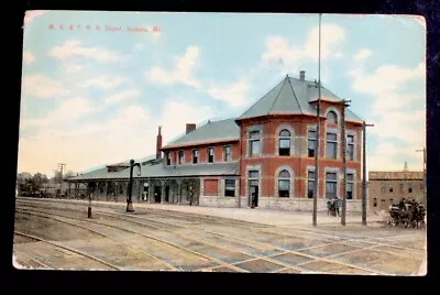 Railroad Train Depot Station Sedalia Missouri 1911 Postcard • $4.99