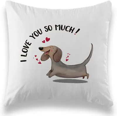 TUNW Dachshund I Love You Throw Pillows Cover I Love You Pillow Case Valentine • $9.99