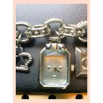 Women’s Charm Bracelet Watch Kathy Van Zeeland Silver • $19