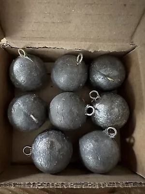 8 X 8oz Cannon Ball Quick Drop Lead Weights Lure Cod Sea Boat Wreck Fishing • £12.75