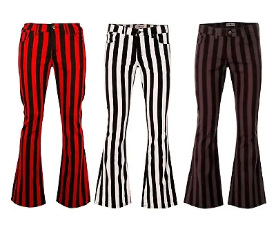 £43.50 • Buy NEW RETRO 60s 70s 80s 90s MOD STRIPE FLARES JEANS Bellbottoms Holy Roller MC105