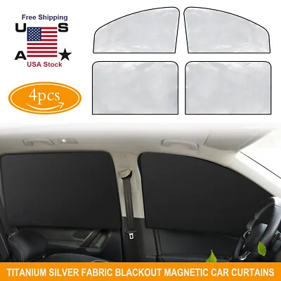4x Magnetic Car Side Window Sun Shade Front/Rear UV Protector Sunshade Cover US • $13.29