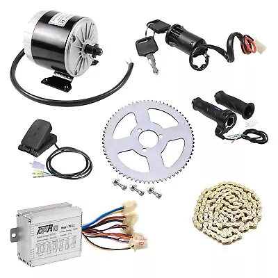 24V 350W Brush Motor Kit Controller Sprocket Electric Go Kart ATV Quad Bicycle • $159.77