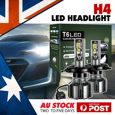 H4 9003LED Headlight6000K Kit For Toyota Hilux KUN26 Ute 3.0 D-4D 4WD 2006-2015 • $46.99