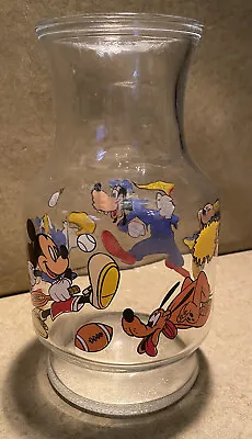 The Walt Disney Company Mickey & Friends Playing Sports Glass Canister Vase • $30