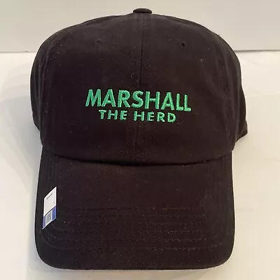 Marshall University Thundering Herd Black Captivating Adjustable Dad Hat Cap NEW • $13.99