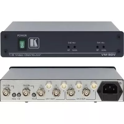 Kramer VM 80V 1:8 Composite/ SDI/s- Video Distribution Amplifier • $29.99