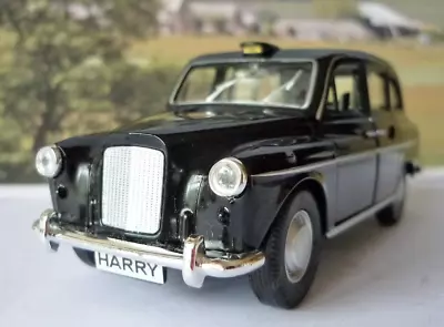 Personalised Plate Diecast Black London Taxi Cab Toy Boys Dad Model Birthday Box • £9.99