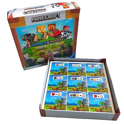 MINECRAFT Heroes Of The Village Fun Board Game Ravensburger Open Box Unpunched • $27.95