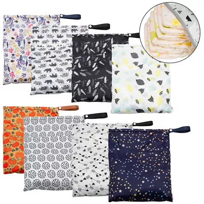 £5.98 • Buy Waterproof Reusable Zip Wet Dry Cloth Travel Swim Bag Baby Diaper Nappy Pouch