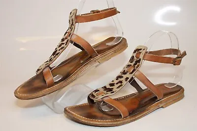 K. Jacques St Tropez Womens 38 8 Leather Gladiator Sandals Shoes • $15
