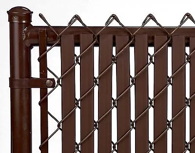 $85 • Buy Chain Link Brown Double Wall Tube™ Privacy Slat For 6ft High Fence Bottom Lock