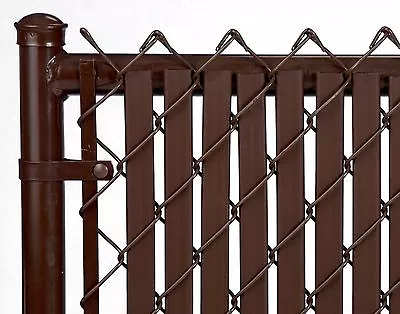 Chain Link Brown Double Wall Tube™ Privacy Slat For 6ft High Fence Bottom Lock • $85