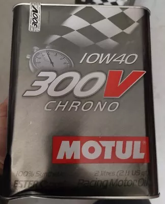 (1) Motul 104243 300V Chrono 10w40 Racing Oil 2 Liter Cans-  Performance Oil • $24.95