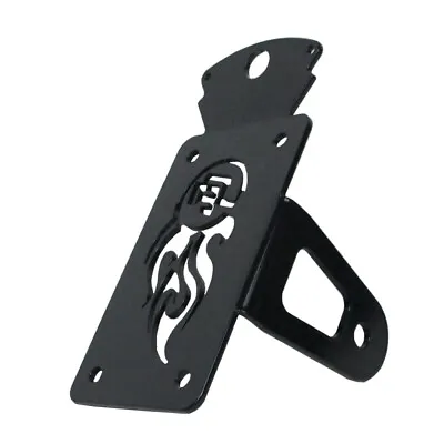 Black Iron Vertical Integrated License Plate On Swing Arm For Harley Motorcycle • $49.95