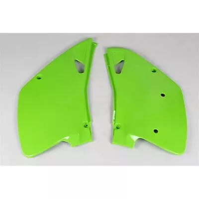 UFO Plastics Side Number Plates Fits Kawasaki Green KA02745-026 • $32.74