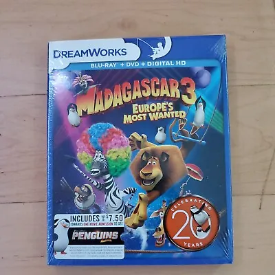 Madagascar 3 Europe's Most Wanted Blu-ray DVD Digital Copy 2-Disc Set Brand New • $15.99
