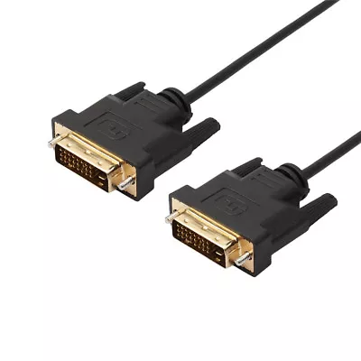 2M DVI-D Cable Dual Link Male To Male DVI D Lead For PC Laptop LCD TV Monitor UK • £4.94