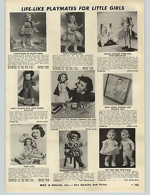 1955 PAPER AD Ideal Harriet Hubbard Ayer Doll Miss Curity Saucy Walker Toni • $14.97