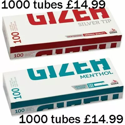 £4.99 • Buy Gizeh Make Your Own  FILTER TUBES MENTHOL OR PLAIN King Size Tubing Paper