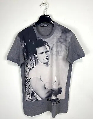 Dolce&Gabbana Mainline Marlon Brando Graphic Print Men T-shirt Size EU 50 US M • $80