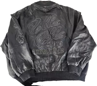 Pelle Pelle Marc Buchanan Soda Club 1978 Men's Leather Bomber Jacket Size 60 • $699.99