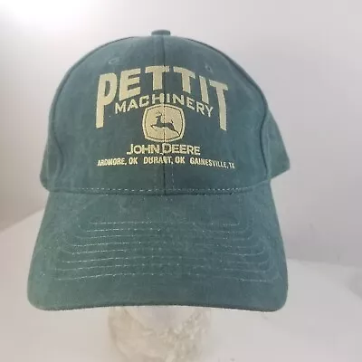 Vintage Pettit Machinery John Deere Hat Cap Strapback Adjustable Farming • $14.99