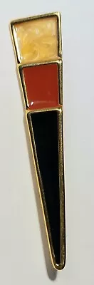 Vintage Monet Torch Brooch Pin Goldtone & Enamel Signed 2.50  • $9.95