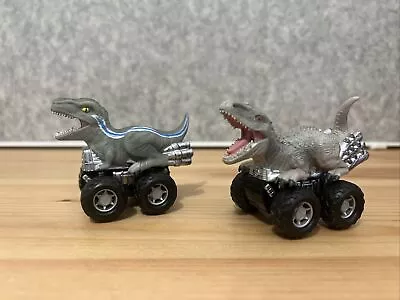 JURASSIC WORLD Park Zoom Riders  Pullback Power LOT OF 2 Dinosaur Toy Cars • $20