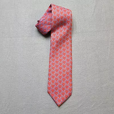 Brooks Brothers 346 Mens Tie 3.5 Inch Red Geometric Silk Necktie  • $10