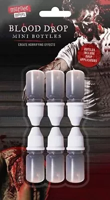 6 Pack Fake Blood Drop Bottles Halloween Fancy Dress Blood Spatter Horror Effect • £2.99