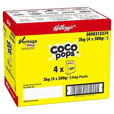 Kelloggs Coco Pops Cereal Bag Pack - 4x500g • £26.19