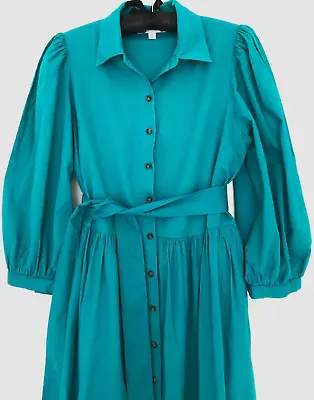 Witchery Cotton Voile Tiered Dress In Jade - Size 10 (generous) • $48.50