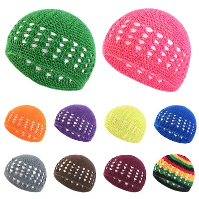 Unisex Beanies Skull Cap Kufi Beanie Hats Rasta Crochet Turban Ski Knitted Hat • $2.99