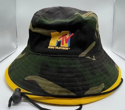 MTV Unisex Bucket Camo Hat One Size New With Tag Free Shipping Trendy Retro Logo • $18.99