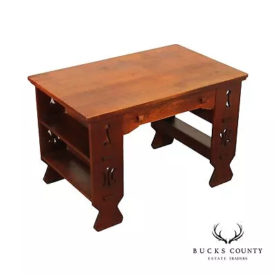 Antique Arts & Crafts Mission Oak Library Table Writing Desk • $2395