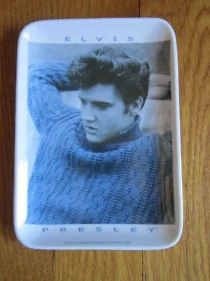 Elvis Presley Blue Sweater Small Tray Plastic Good Looking Collectible! FreeShip • $20.95