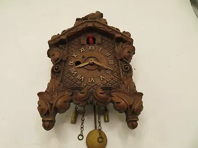 Vintage Miniature August C Keebler Co. Cuckoo Clock NO KEY  UNTESTED  6 INCHES • $29.99