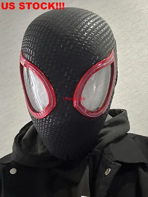 US!!! Miles Morales Spider Man Mask Moving Arachno Eyes Remote Ring Control Gift • $88.20